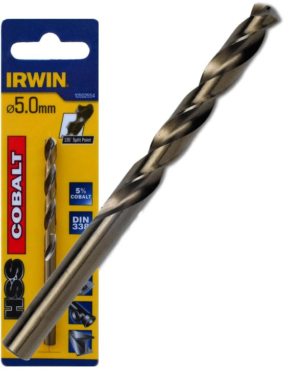 Grąžtas metalui, kobaltui, IRWIN 10x133mm
