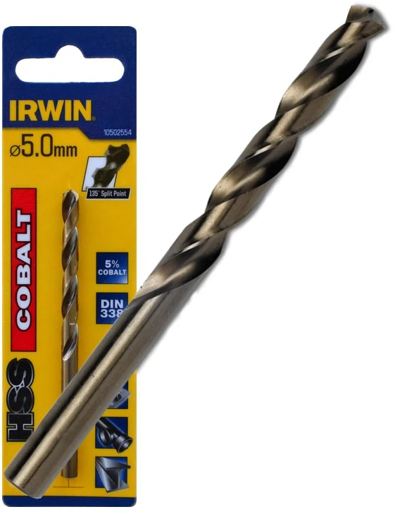Grąžtas metalui, kobaltui, IRWIN 4x70mm