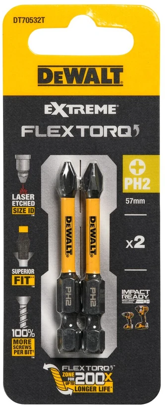 DEWALT KOŃCÓWKA UDAR. PH2 2vnt..