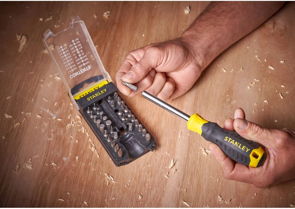 Grąžtas Atsuktuvas Stanley Multibit Screwdriver Set, 22.8 cm, 34 vnt.