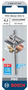 Grąžtas METAL DRILL BIT BOSCH 4.2X75MM HSS-G S