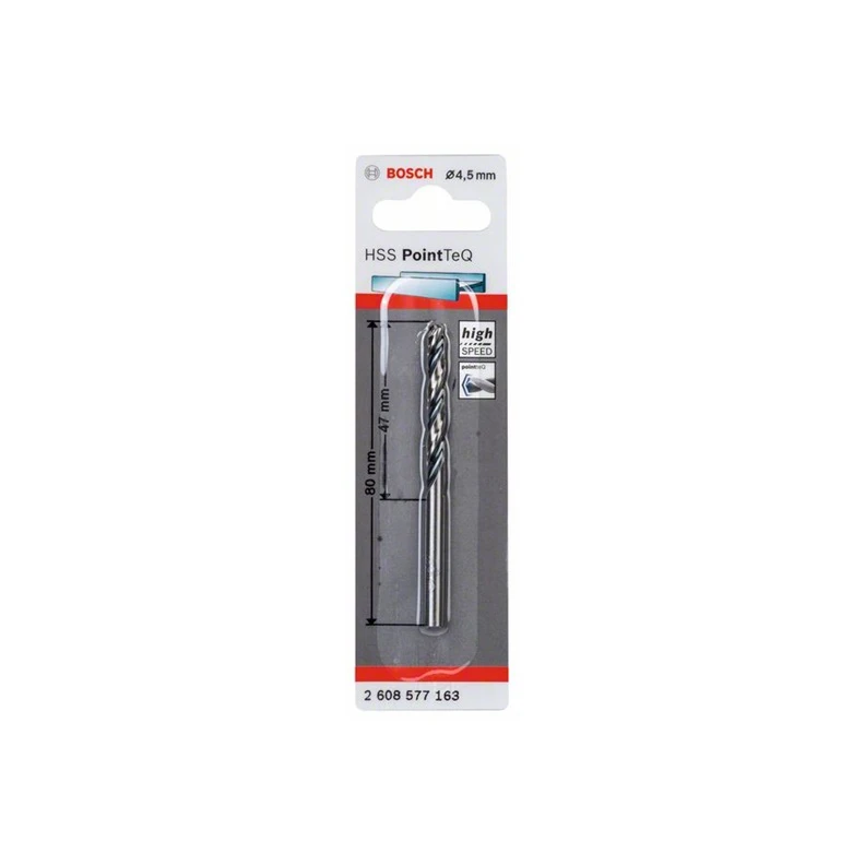 Grąžtas Urbis Bosch, metāla, hss-r, taisne, 4.5 mm x 8 cm