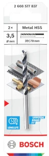 BOSCH grąžtas metalui 3,5 x 39 x 70 mm , 2 vnt.