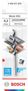 Grąžtas Bosch HSS TWIST DRILL BIT POINTTEQ 4.2MM