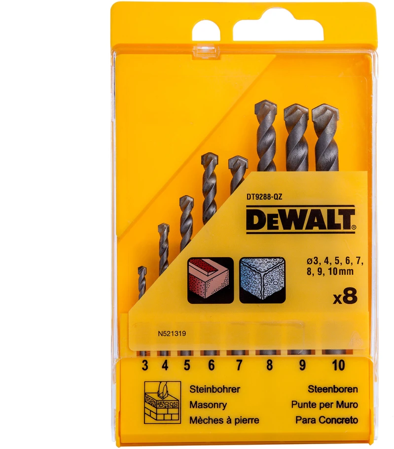 Grąžtas Betono grąžtų komplektas DeWalt DT9288-QZ 8 vnt.