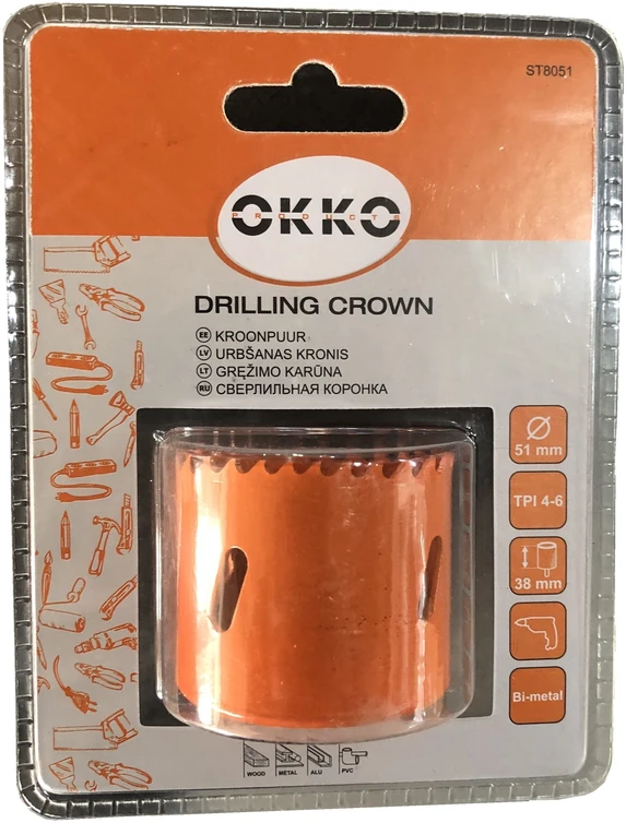 Gręžimo karūna Okko, 6.8 cm