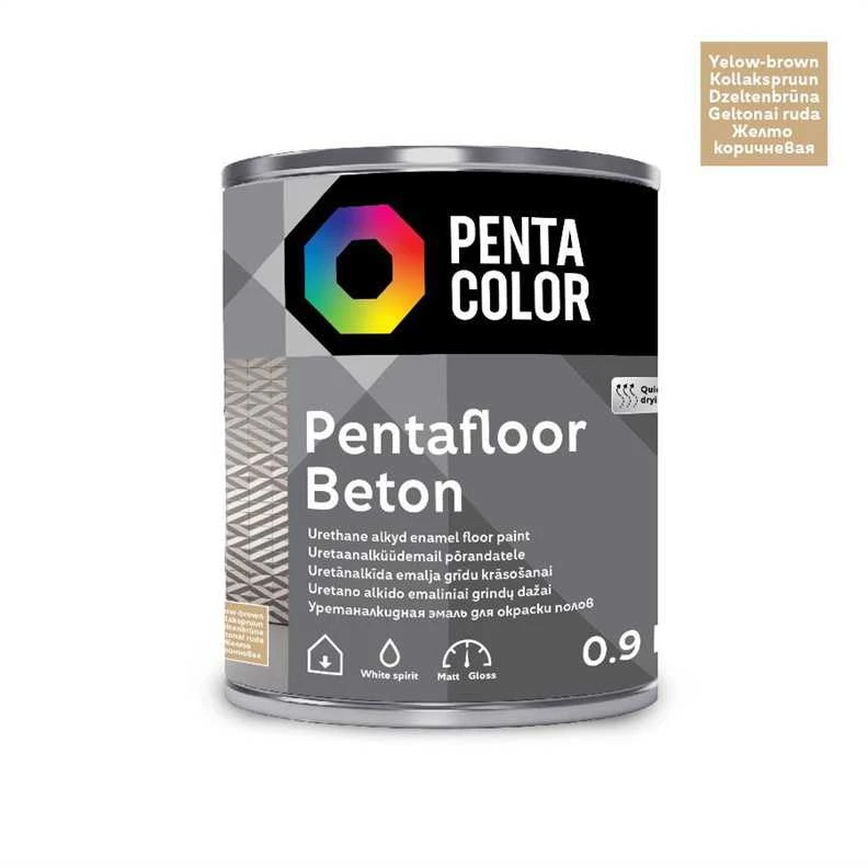 Pentacolor Dažai „PENTAFLOOR“ betonui, geltonai rudi, 0,9 l