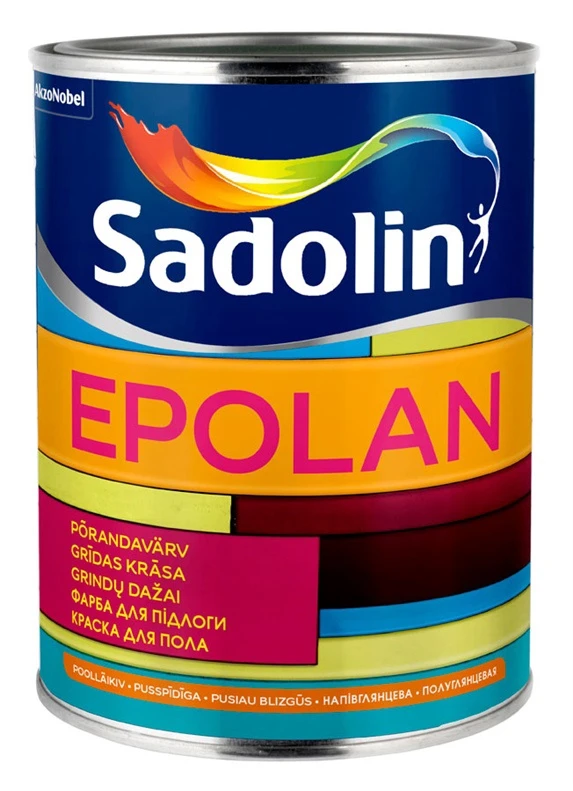 Grindų dažai SADOLIN EPOLAN, pusiau blizgūs, baltos sp., 1 l