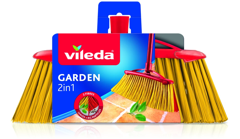 Grindų šlavimo šepetys Vileda, raudona/geltona