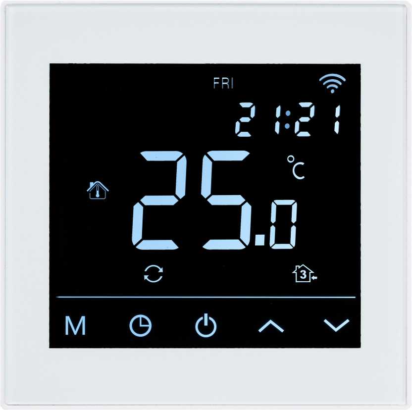 Termostatas HEATCOM HC91 Wi-Fi, baltas