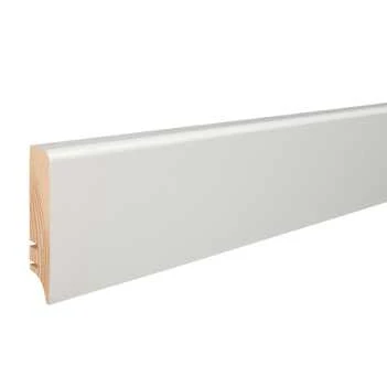 BARLINEK Medinė balta grindjuostė P7027362A, 17 mm pločio, 70 mm aukščio, 2,2 m ilgio