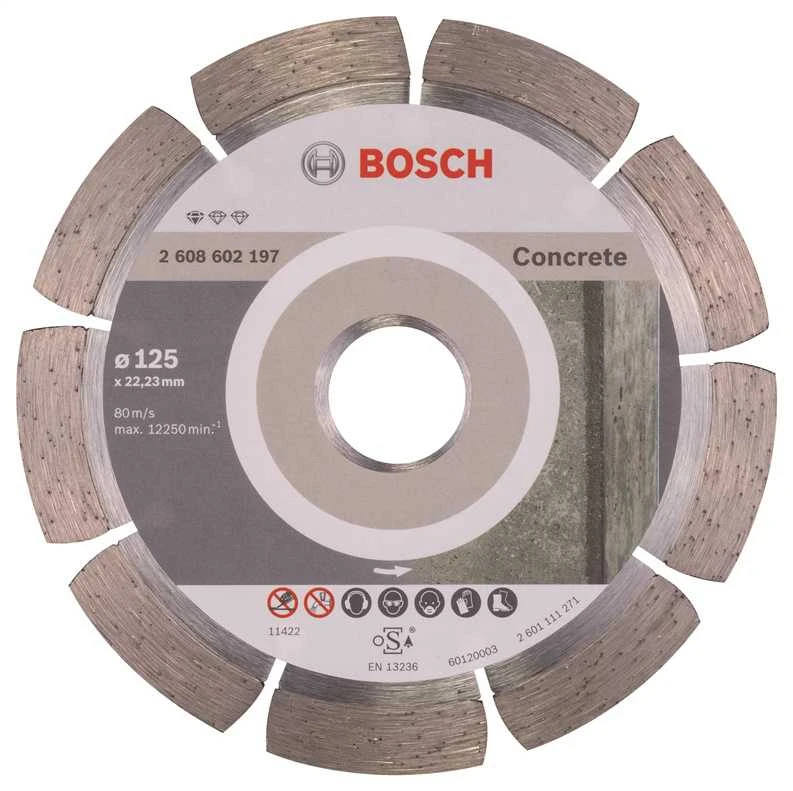Griešanas asmens Bosch, 125 mm x 22.23 mm x 2.2 mm