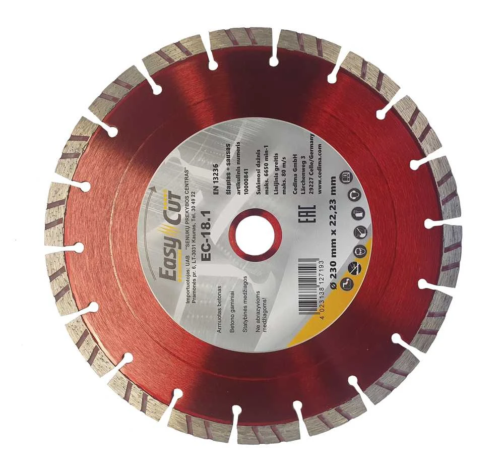 Deimantinis pjovimo diskas Cedima 50006879; 230x22,23 mm
