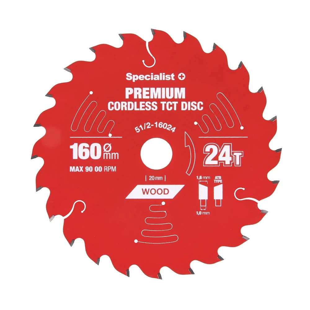 Pjovimo diskas Specialist+ LTW1602420-T; 160x20x1,0 mm; Z24; 15°