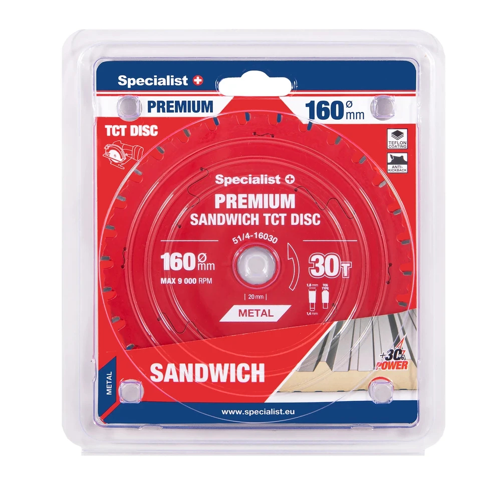 Pjovimo diskas Specialist+ LTS1603020-T; 160x20x1,4 mm; Z30; 0°
