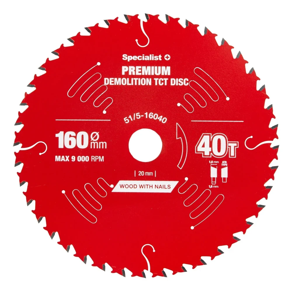 Pjovimo diskas Specialist+ LTCW1604020-T; 160x20x1,0 mm; Z40; 18°
