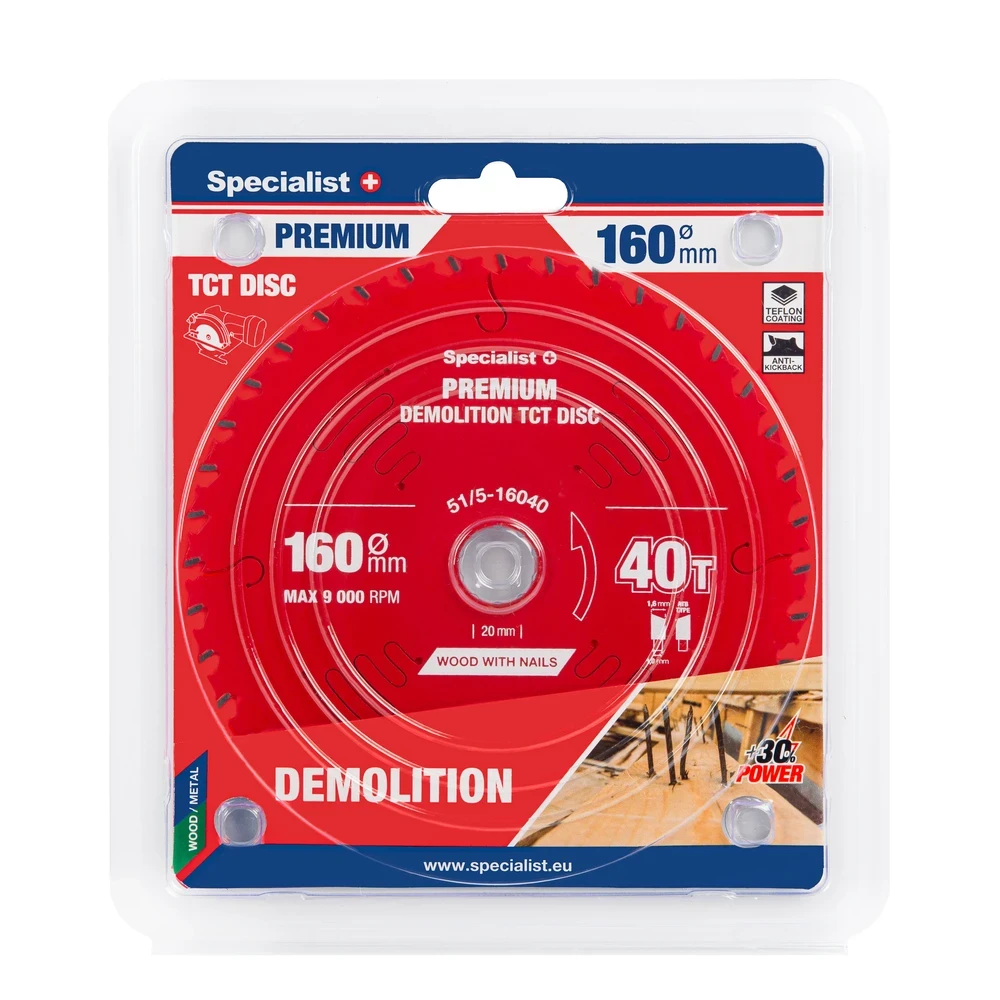 Pjovimo diskas Specialist+ LTCW1604020-T; 160x20x1,0 mm; Z40; 18°