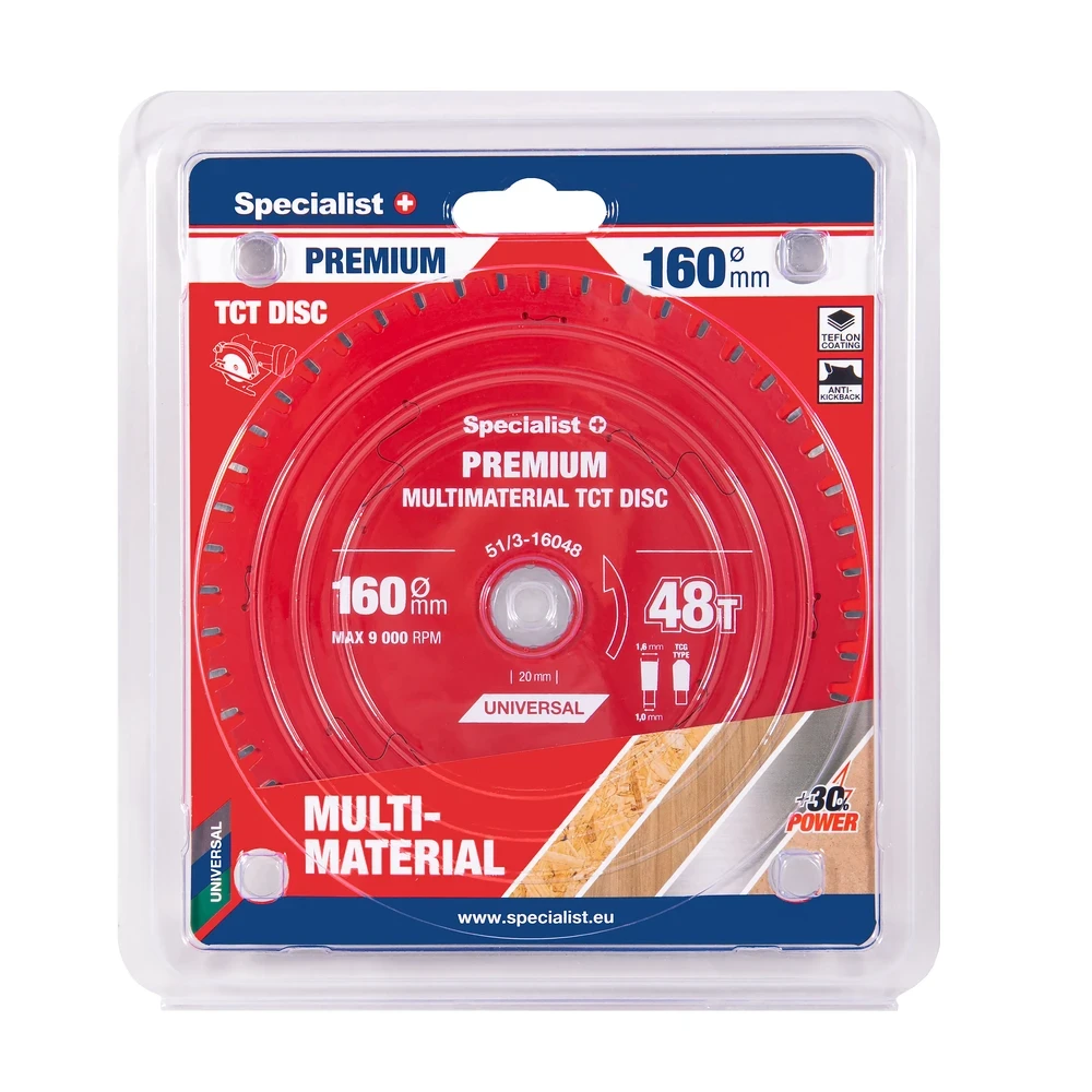 Pjovimo diskas Specialist+ LTM1604820-T; 160x20x1,0 mm; Z48; 0°