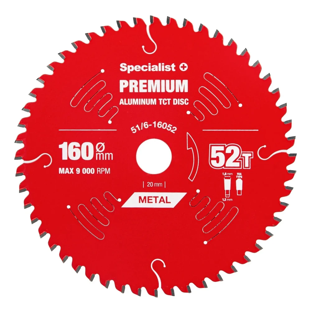 Pjovimo diskas Specialist+ LTA1605220-T; 160x20x1,2 mm; Z52; 0°