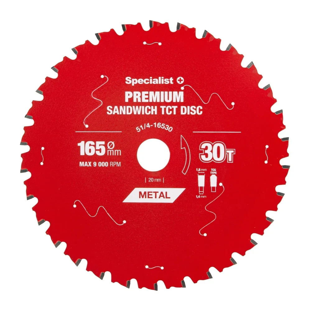 Pjovimo diskas Specialist+ LTS1653020-T; 165x20x1,4 mm; Z30; 0°