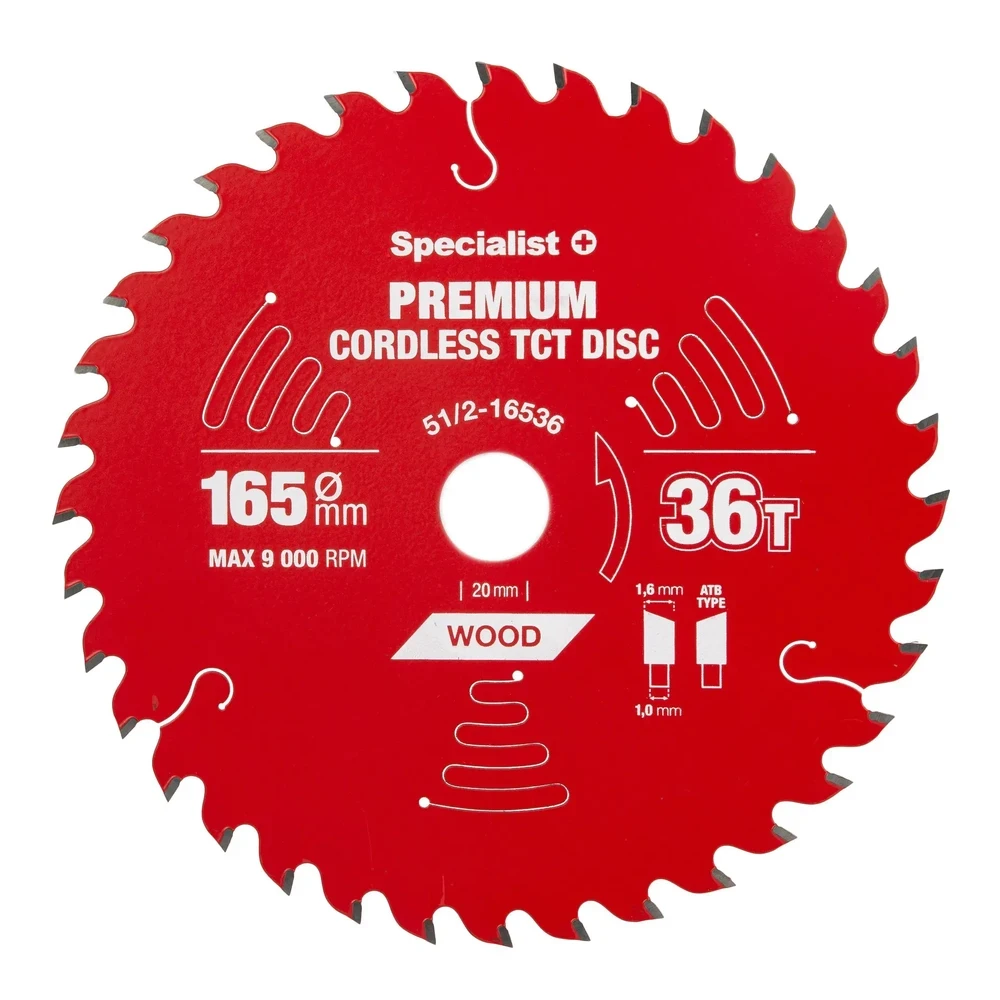 Pjovimo diskas Specialist+ LTW1653620-T; 165x20x1,0 mm; Z36; 15°