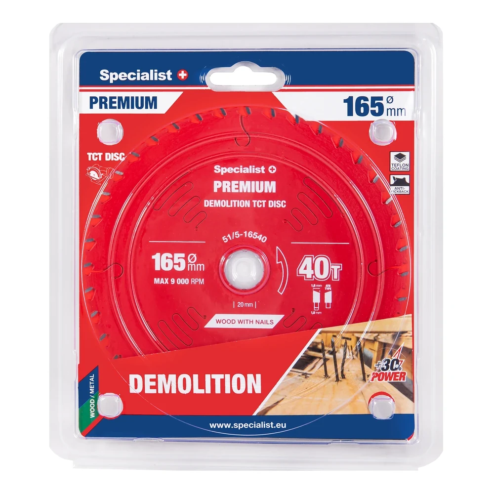 Pjovimo diskas Specialist+ LTCW1654020-T; 165x20x1,0 mm; Z40; 18°
