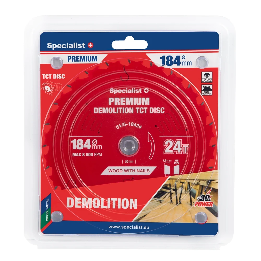Pjovimo diskas Specialist+ LTCW1842420/16-T; 184x20x1,0 mm; Z24; 18°