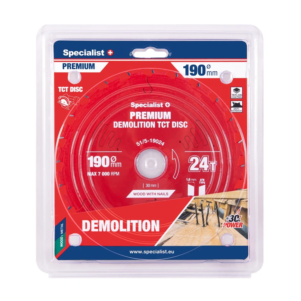 Pjovimo diskas Specialist+ LTCW1902430-T; 190x30x1,0 mm; Z24; 18°