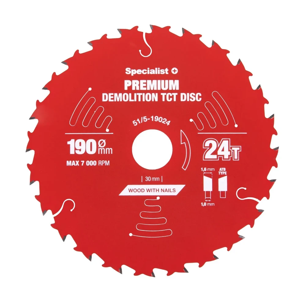 Pjovimo diskas Specialist+ LTCW1902430-T; 190x30x1,0 mm; Z24; 18°