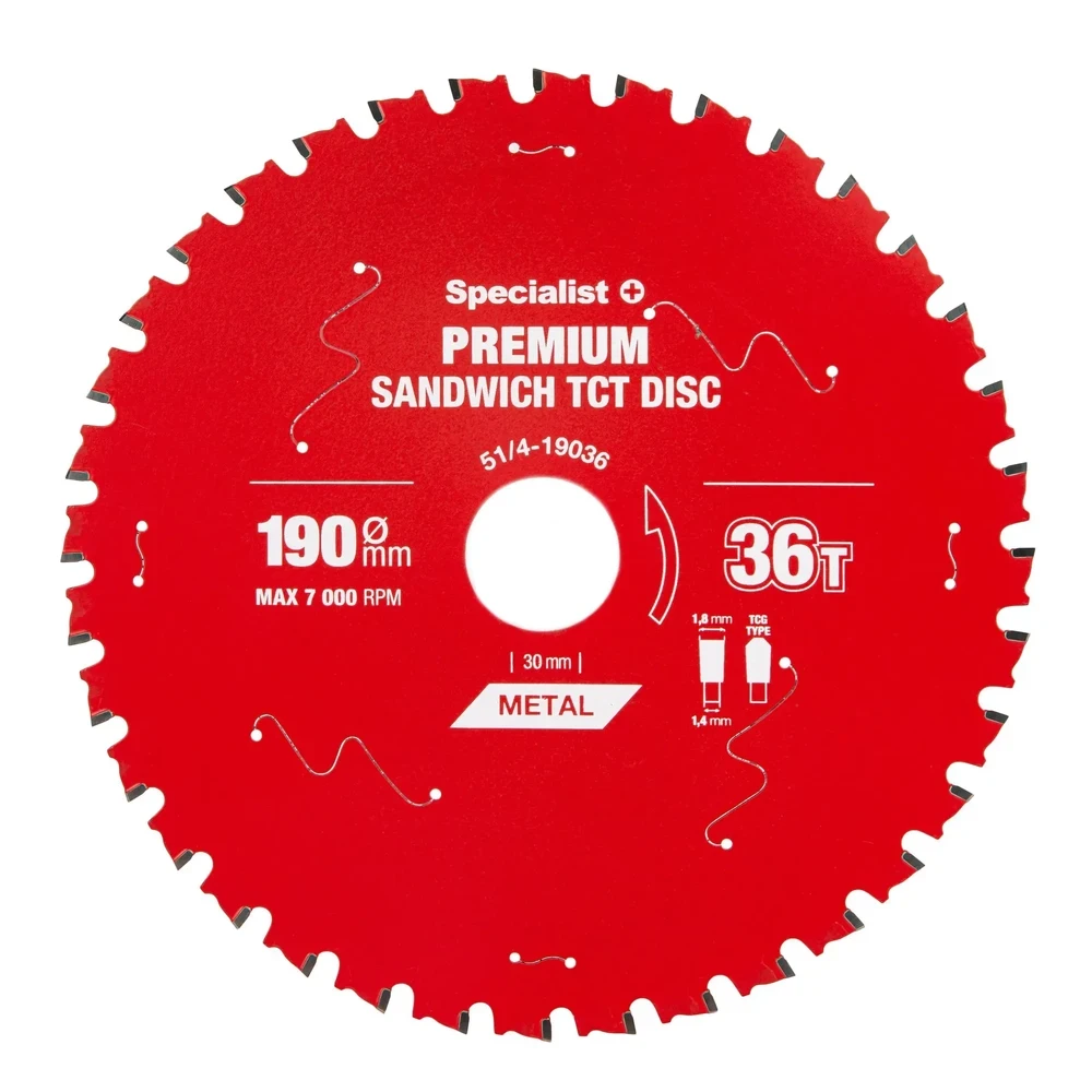 Pjovimo diskas Specialist+ LTS1903630-T; 190x30x1,4 mm; Z36; 0°