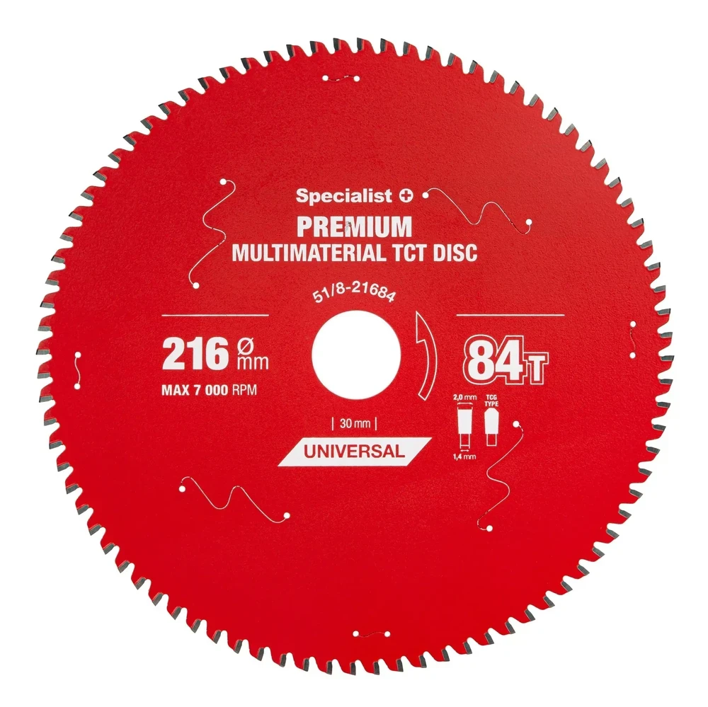 Pjovimo diskas Specialist+ LMM2168430-T; 216x30x1,4 mm; Z84; 0°