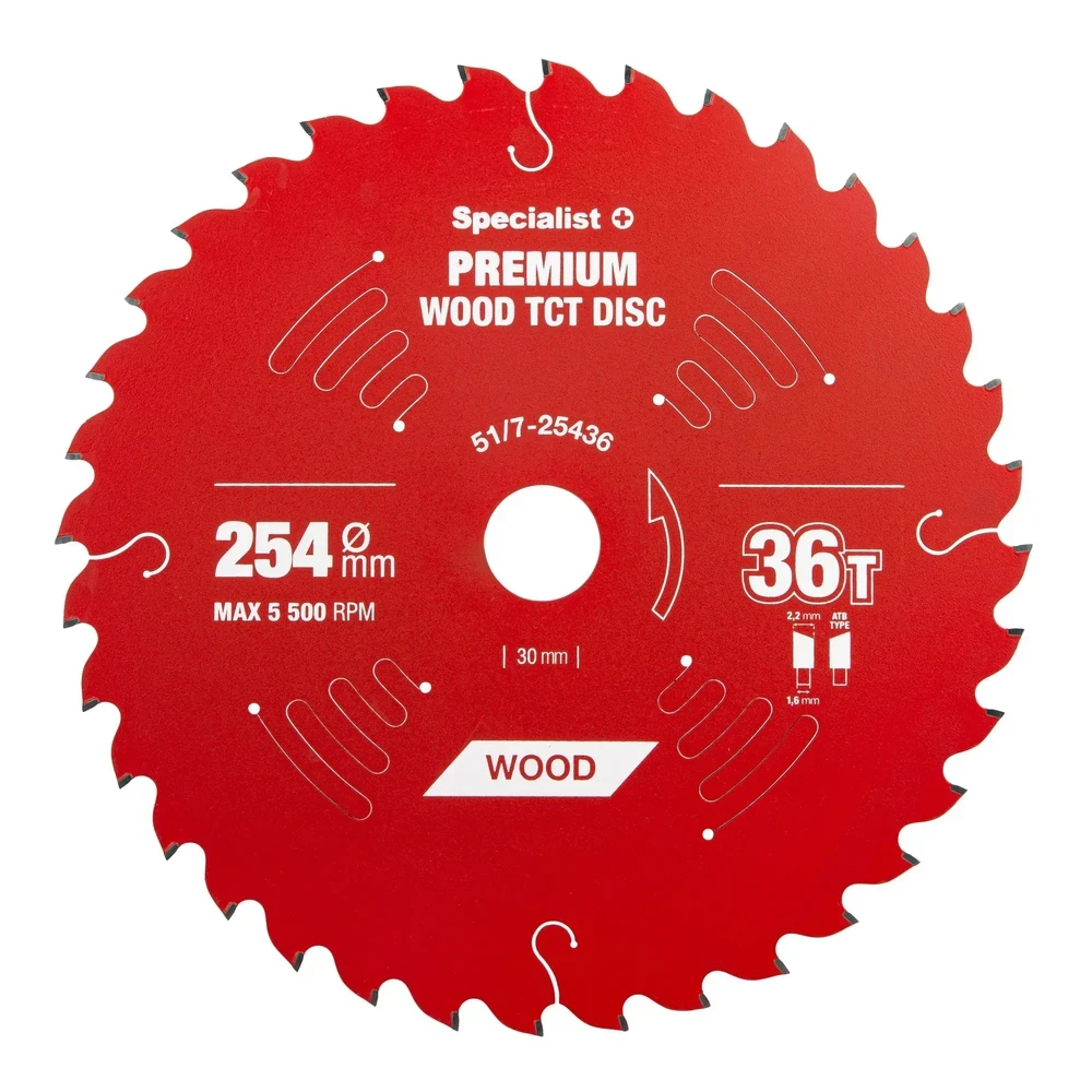 Pjovimo diskas Specialist+ LMS2543630-T; 254x30x1,6 mm; Z36; 5°