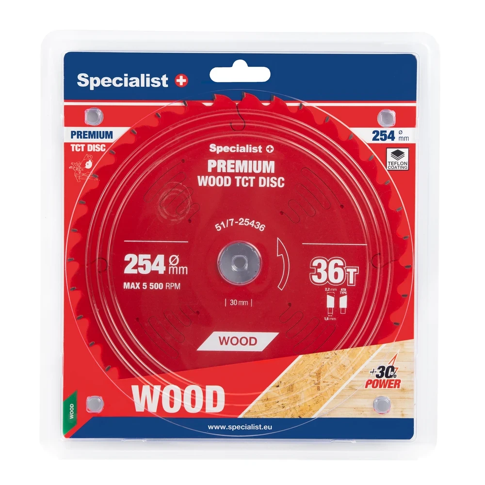 Pjovimo diskas Specialist+ LMS2543630-T; 254x30x1,6 mm; Z36; 5°