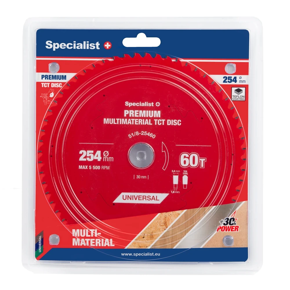Pjovimo diskas Specialist+ LMM2546030-T; 254x30x1,6 mm; Z60; 0°