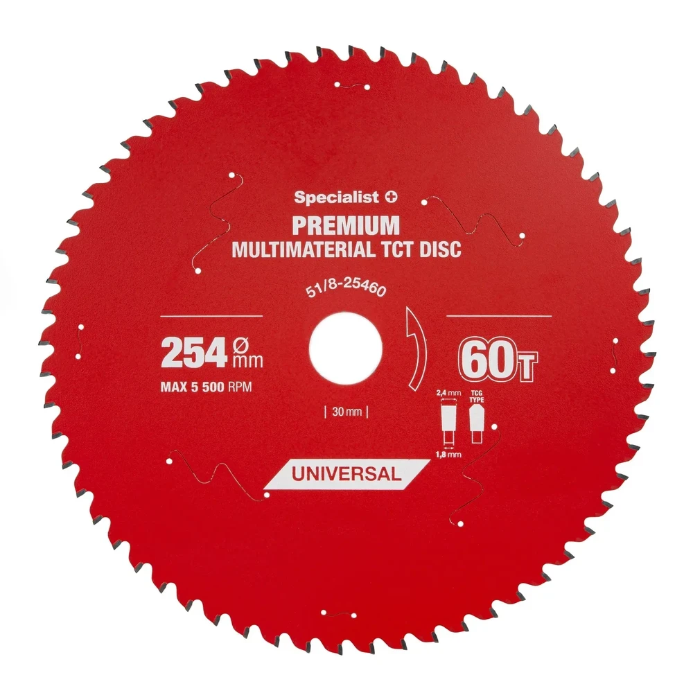 Pjovimo diskas Specialist+ LMM2546030-T; 254x30x1,6 mm; Z60; 0°