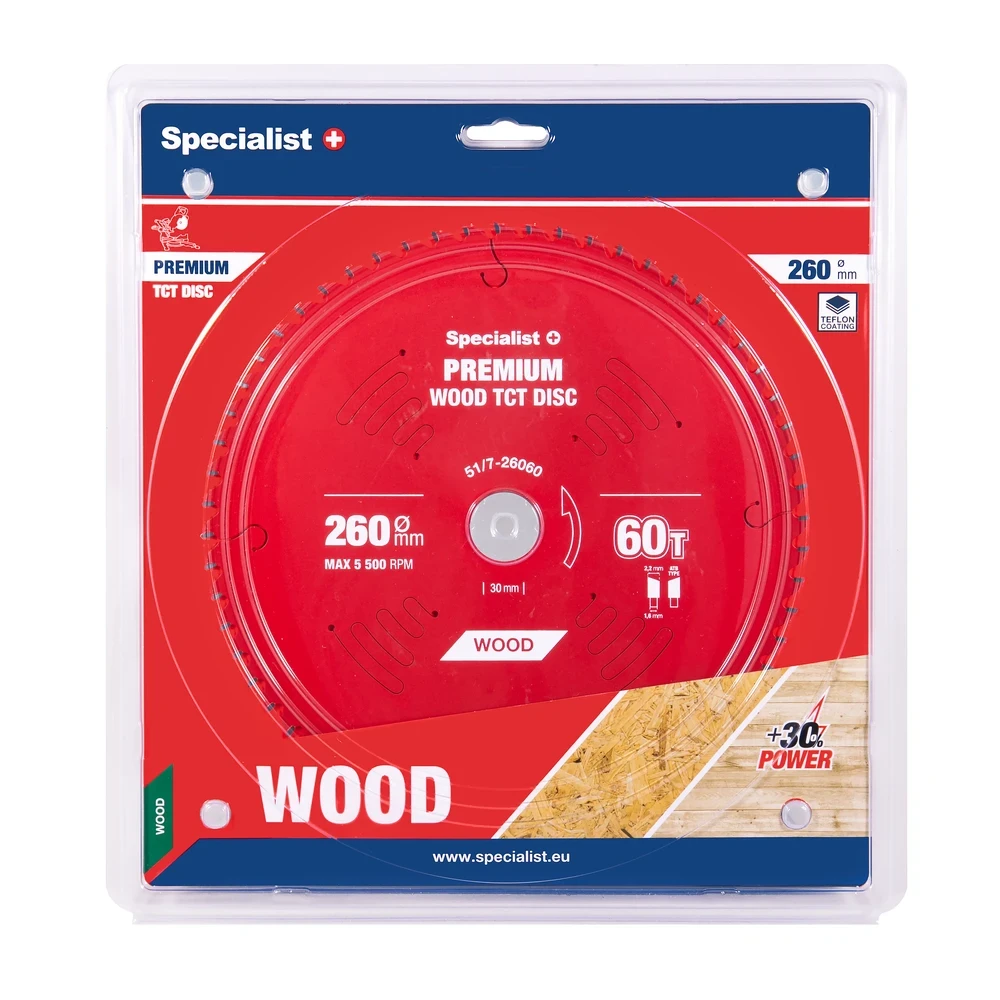 Pjovimo diskas Specialist+ LMS2606030-T; 260x30x1,6 mm; Z60; 5°