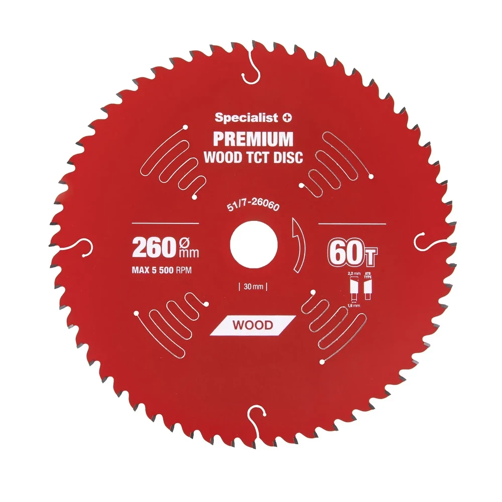 Pjovimo diskas Specialist+ LMS2606030-T; 260x30x1,6 mm; Z60; 5°