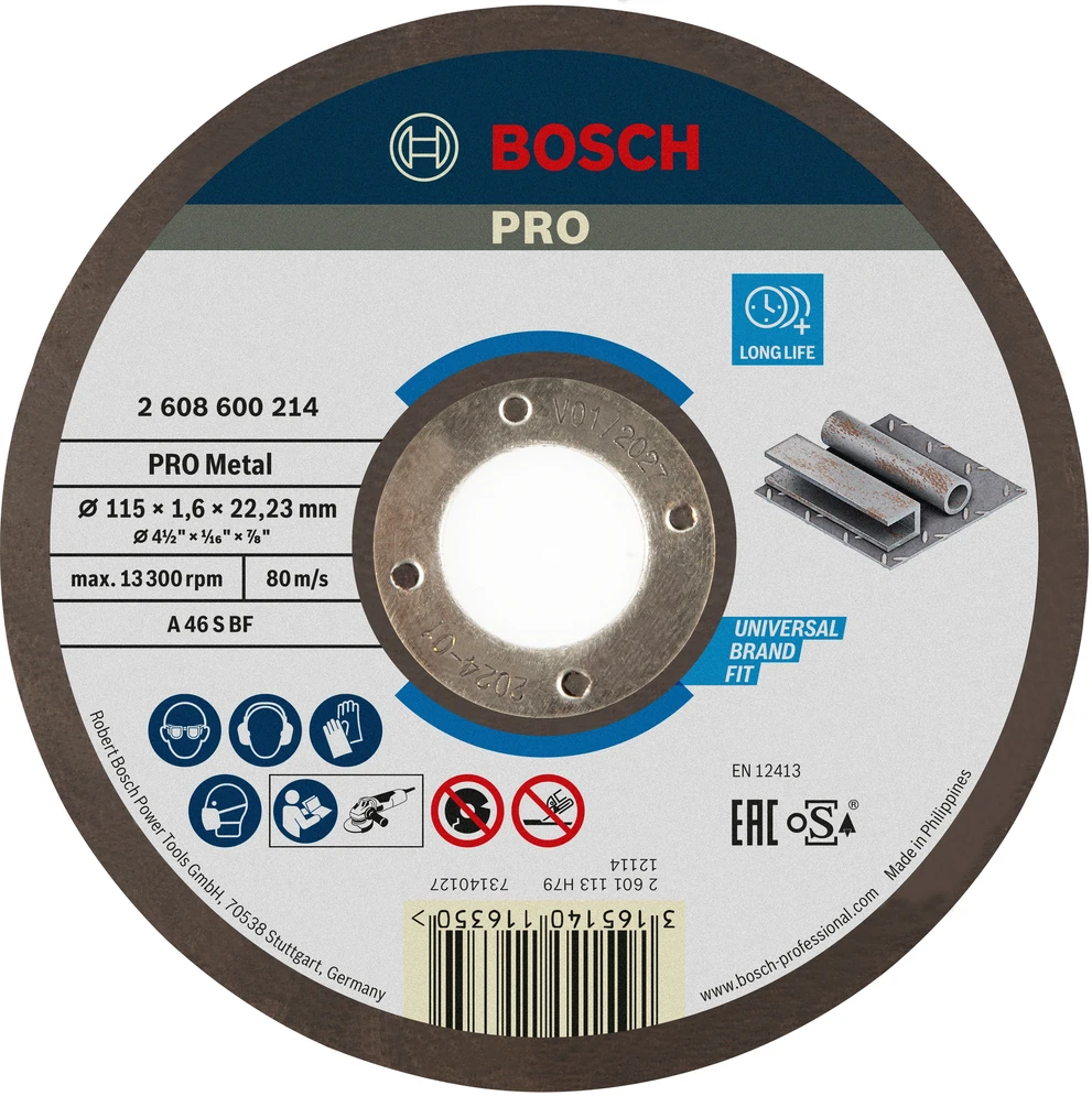 Bosch Pjov.diskas metalui 115x22x1,6 mm