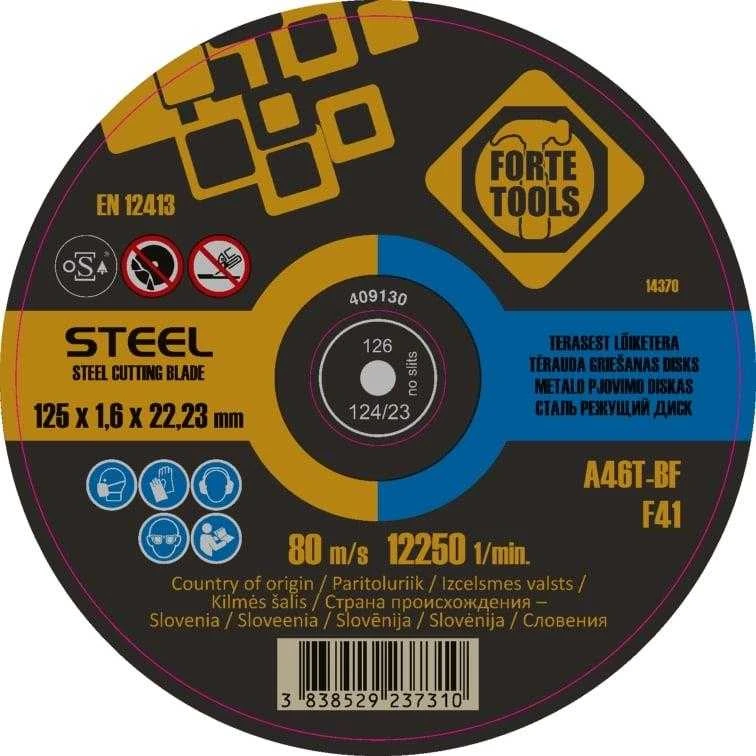 Forte CUTTING DISC FORTE TOOLS 125X1.6X22METAL