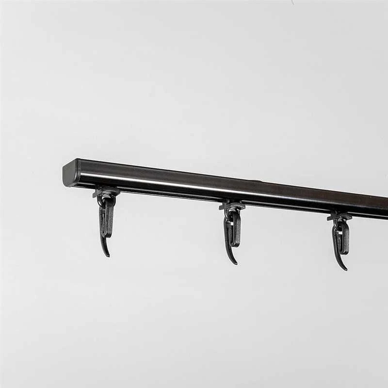 Lubinis užuolaidų bėgelis Domoletti D PROFILE, 150 cm, juoda sp.