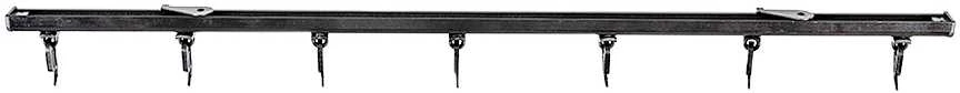 Lubinis užuolaidų bėgelis Domoletti D PROFILE, 150 cm, juoda sp.