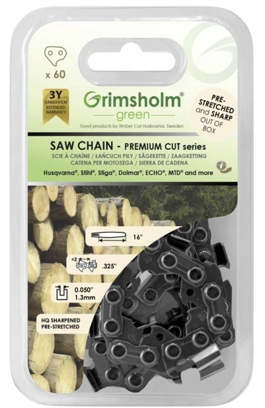 Grimsholm SAW CHAIN PREMIUM CUT60 DL325"050"/1.3MM