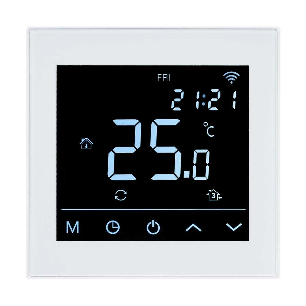 Grindų termostatas Heatcom HC91, įleidžiamas, baltas, 8,6 cm, 5–50 °C