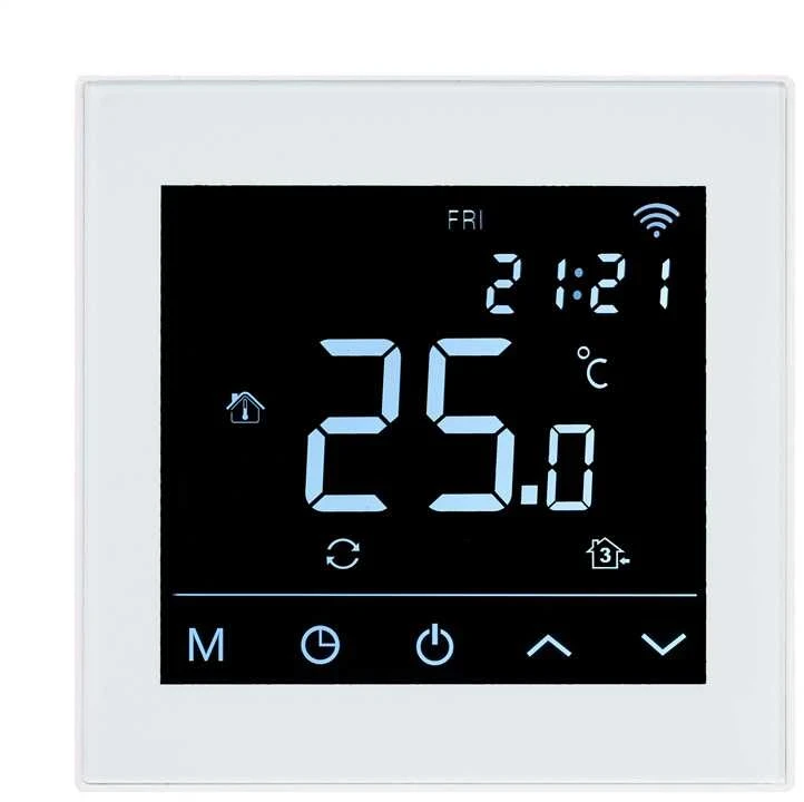 Grindų termostatas Heatcom HC91, įleidžiamas, baltas, 8,6 cm, 5–50 °C