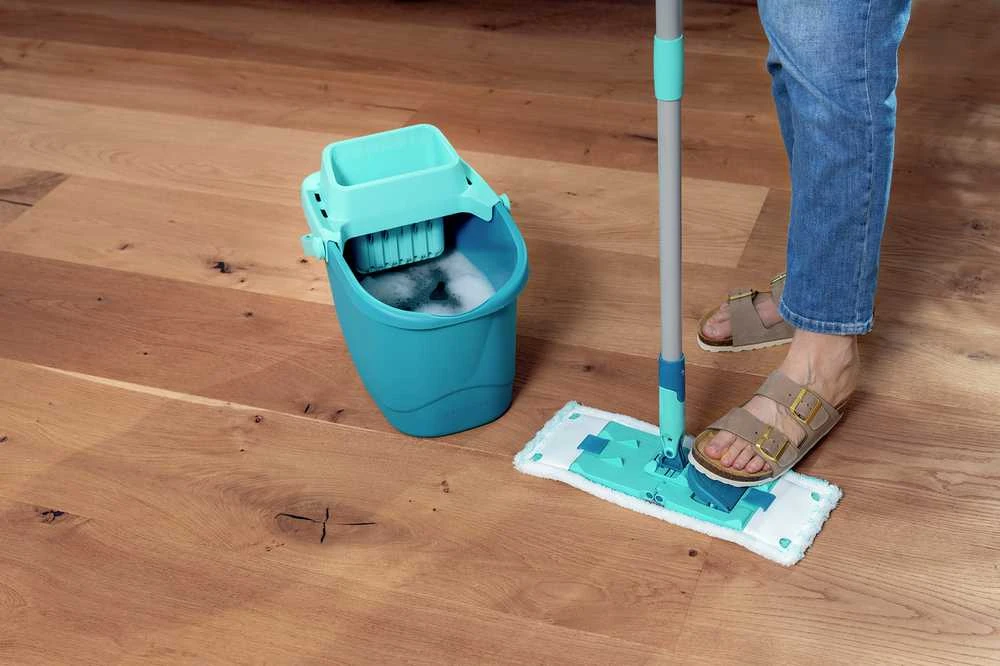 Grindų plovimo rinkinys Leifheit Power Clean, žydra sp., 6 l