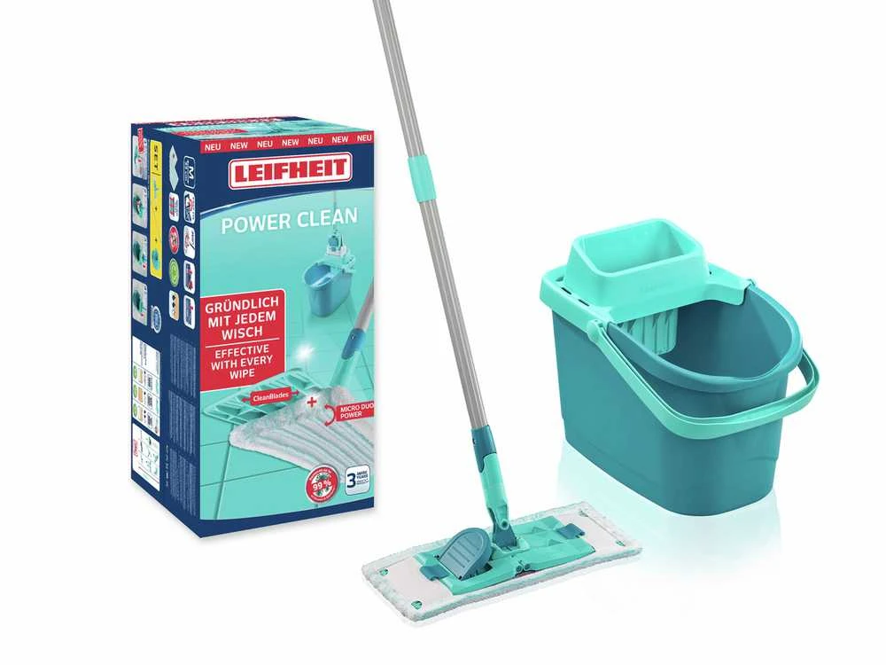 Grindų plovimo rinkinys Leifheit Power Clean, žydra sp., 6 l
