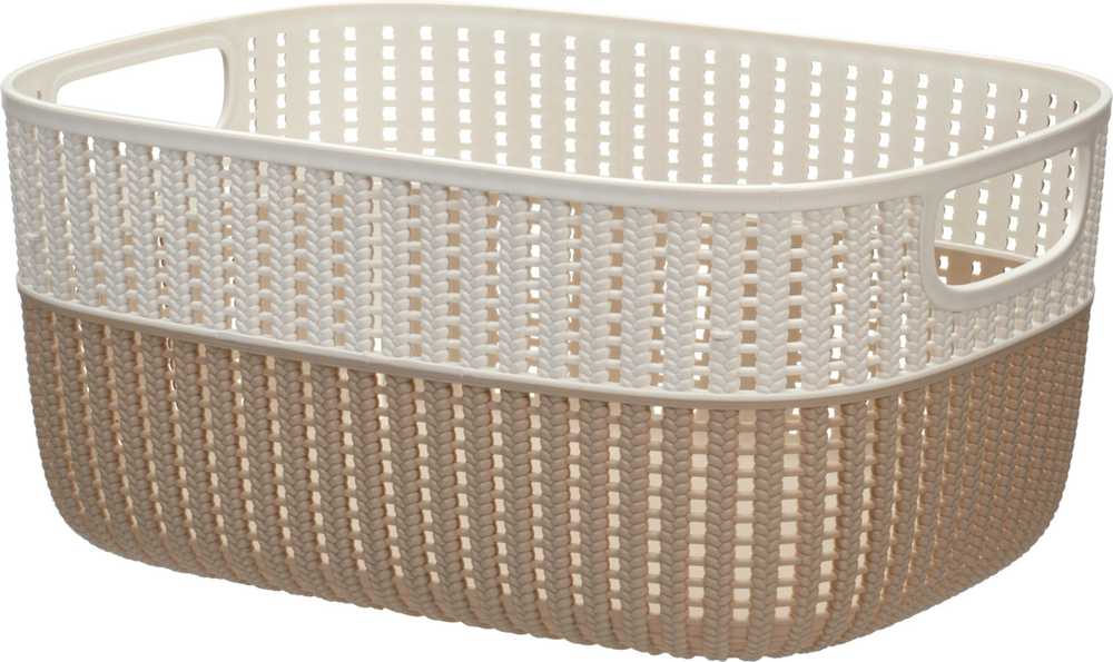 KOOPMAN DVIEJŲ SPALVŲ PLASTIKINIS KREPŠELIS 38X28CM 030002060 1vnt