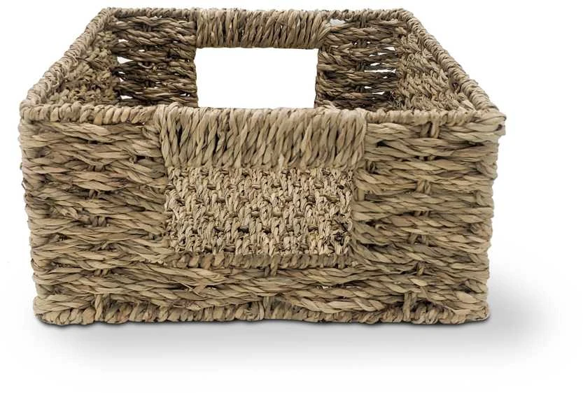 Domoletti BASKET 25X20X10CM METAL/SEAGRASS