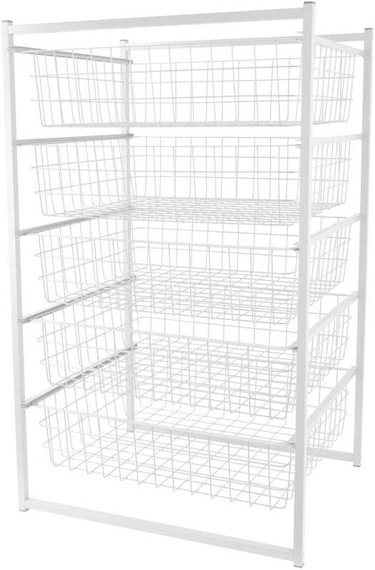 Domoletti Szafka szufladowa TC-M49-5 Baltas 89x45x55cm, 5 stalčiai, balta