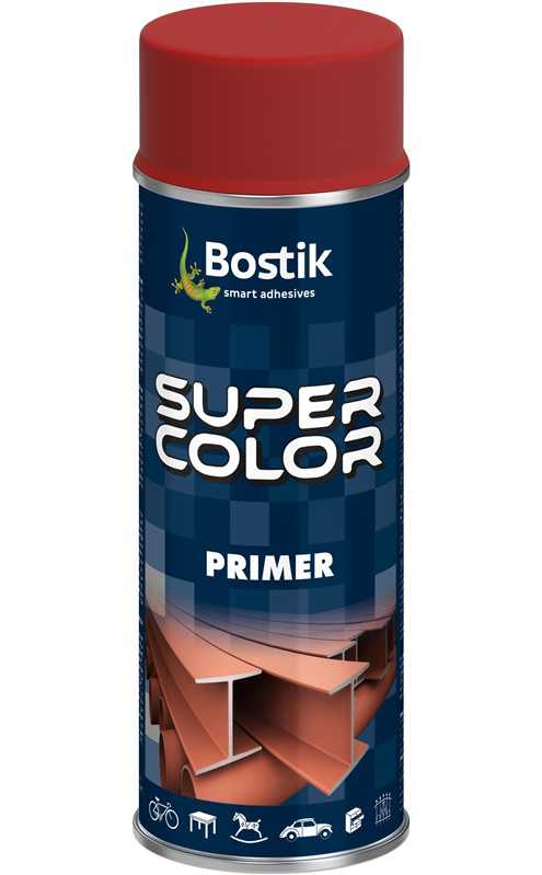 Grunts, daudzveidīgs Bostik Super Color Primer, matēts, 0.4 l, sarkana